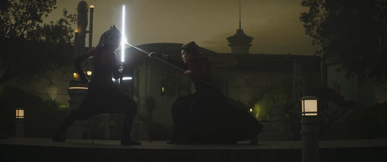 Morgan and Ahsoka duel