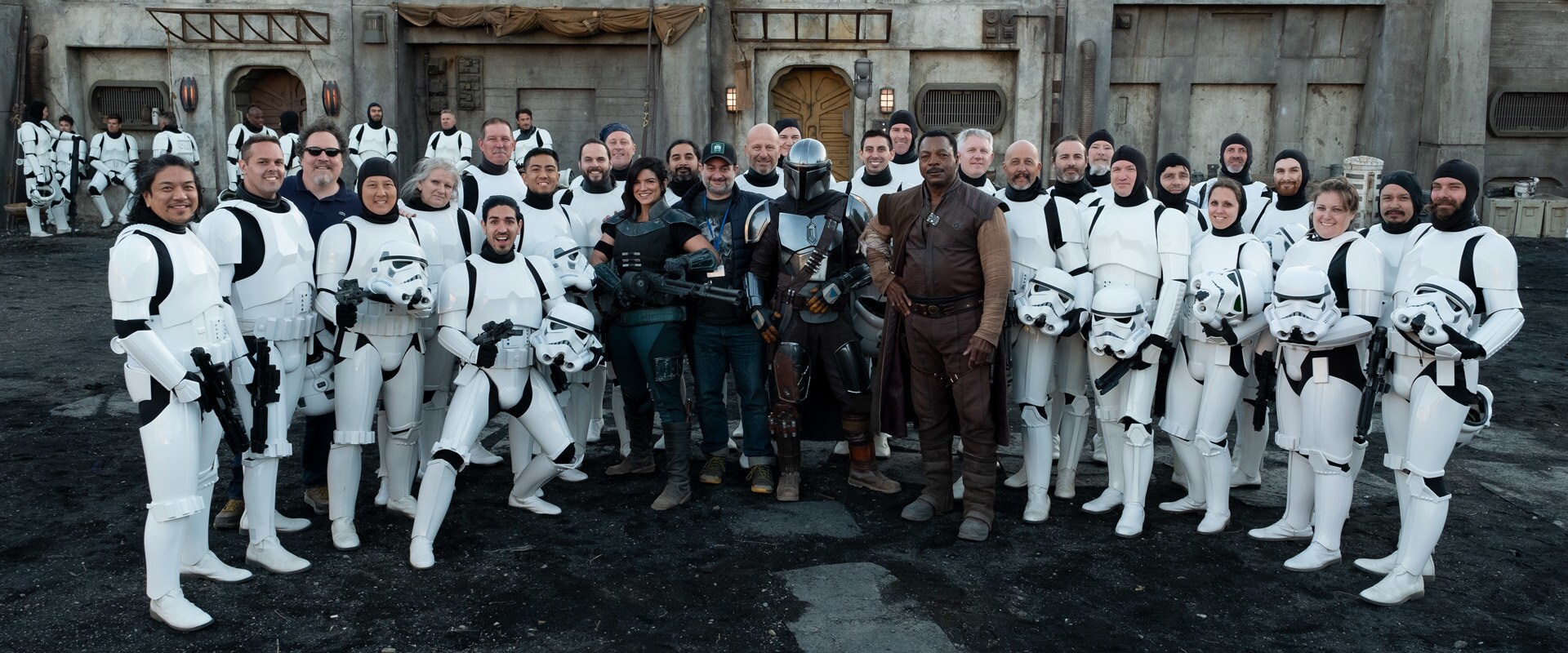 Local Los Angeles-based members of the 501st Legion fan costuming group were recruited by The Man...