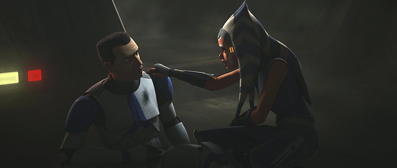 Ahsoka returns to the undercity tunnels and speaks with an injured soldier. He says Maul went rig...