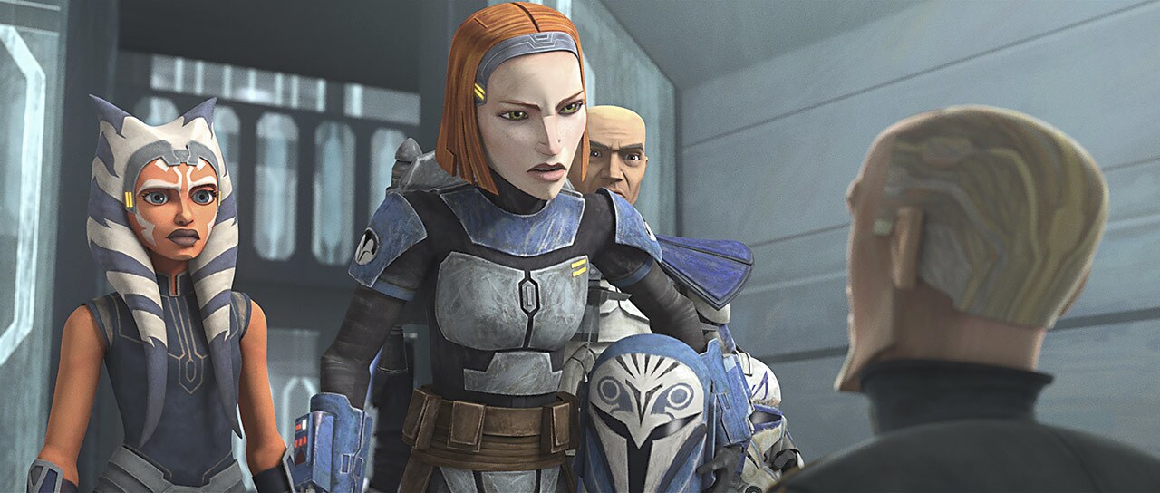 Bo-Katan speaks with the prime minister in his cell. Almec says that in recent weeks Maul has dis...