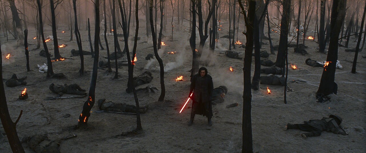 Among the charred irontrees of Mustafar, Kylo Ren strikes down anyone in his path as he makes his...