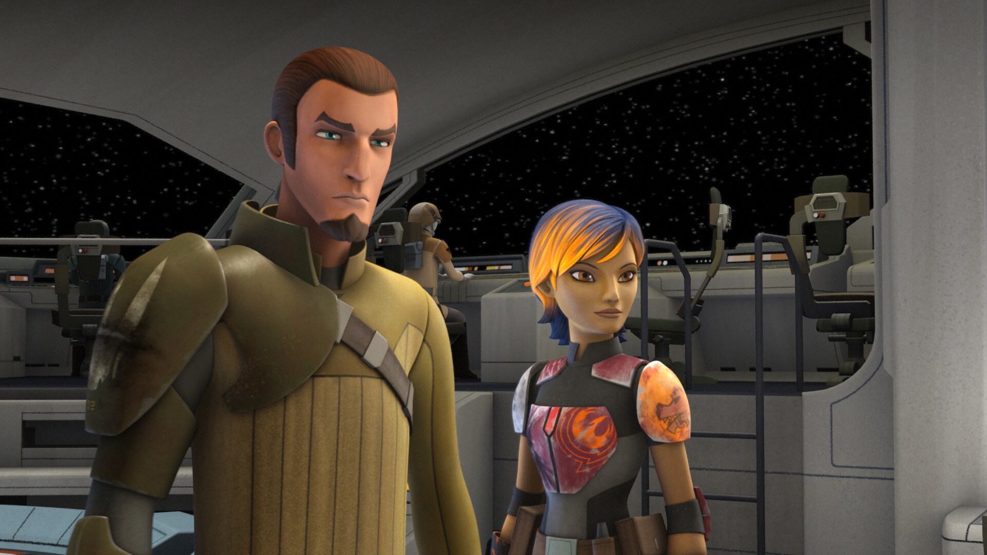 The burn mark that Kanan sustains on his shoulder armor is now part of his Season 2 design.