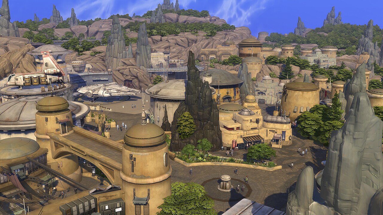 A scene from The Sims 4 Star Wars: Journey to Batuu