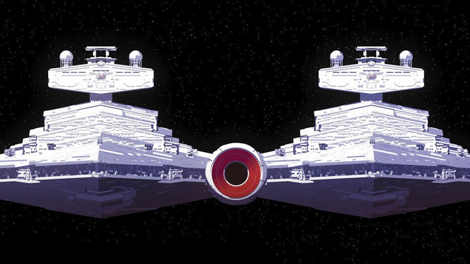 A Twin Star Destroyer travels through space. Inside, a dark warrior visits the ship's core, findi...