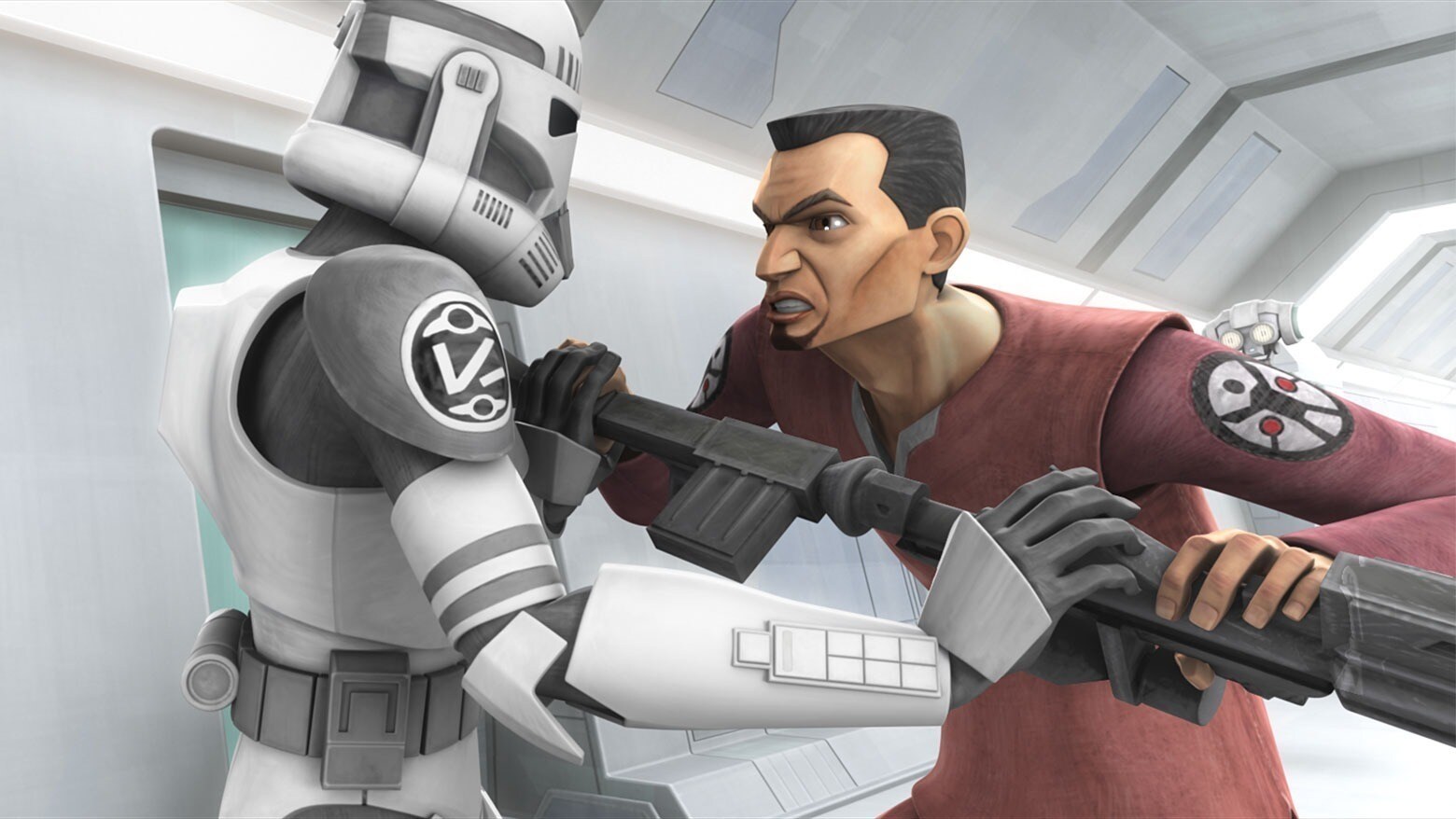 A Trooper and ARC Trooper Fives from "Fugitive episode of The Clone Wars