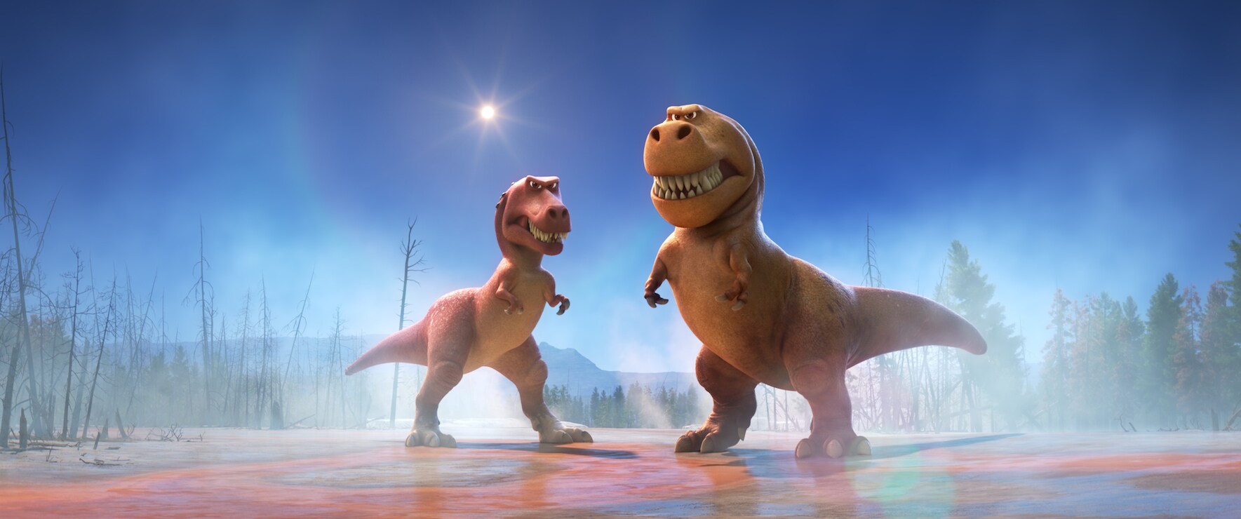 Anna Paquin (Ramsey) and  A.J. Buckley (Nash) in "The Good Dinosaur"