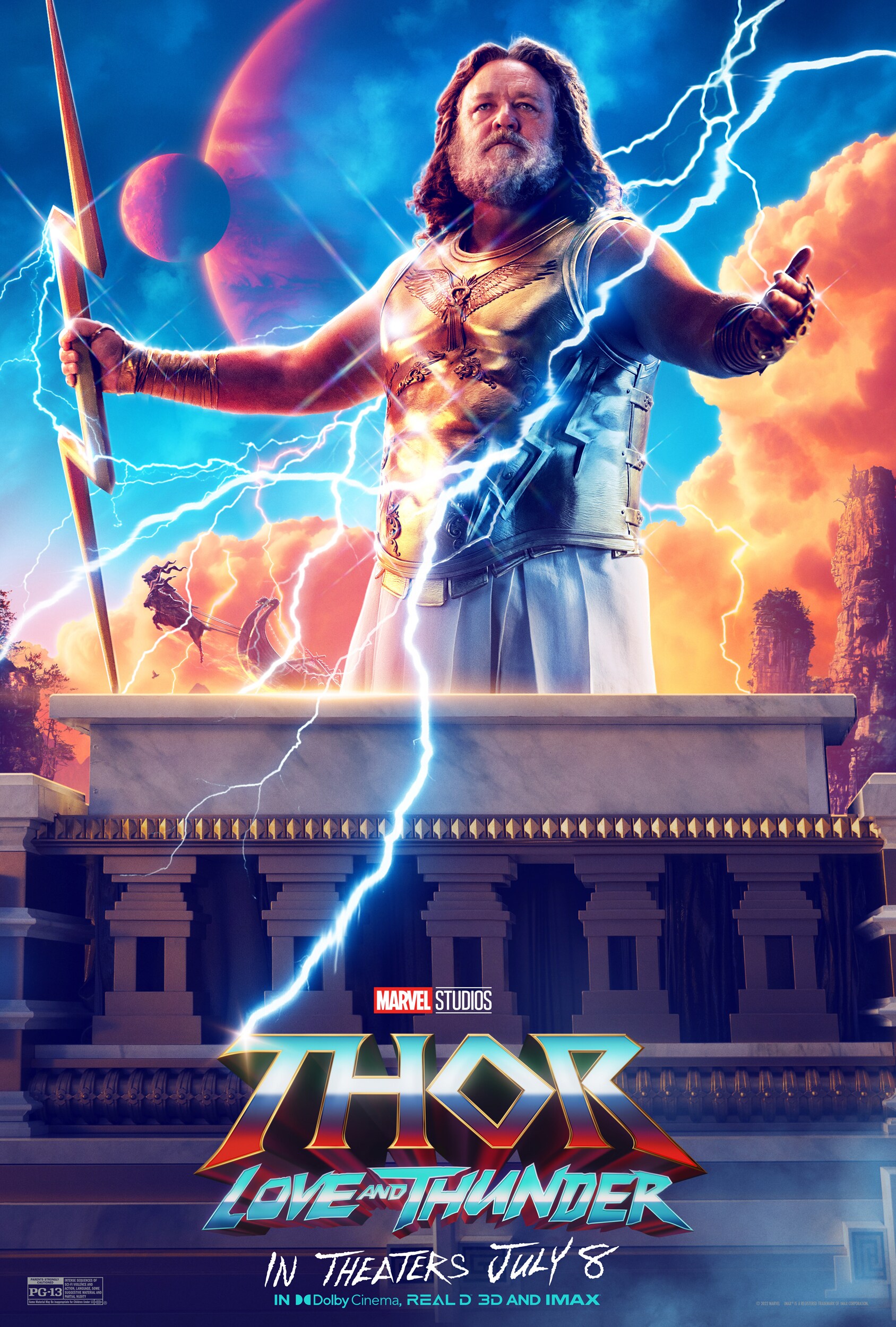 Thor: Amor e Trovão  Russell Crowe testou dois sotaques diferentes para  Zeus