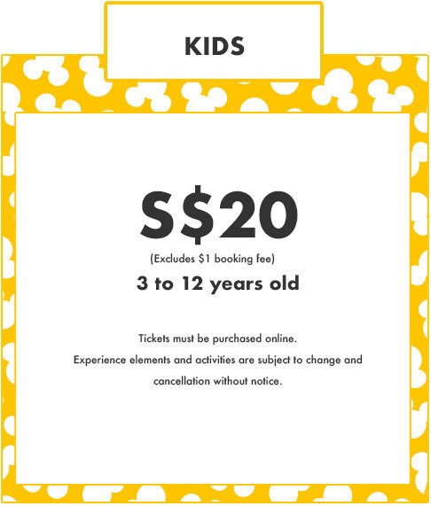 Kids Ticket - Pop Up Disney! - S$20