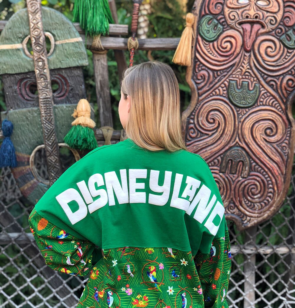 Model wearing the Enchanted Tiki Room Spirit Jersey