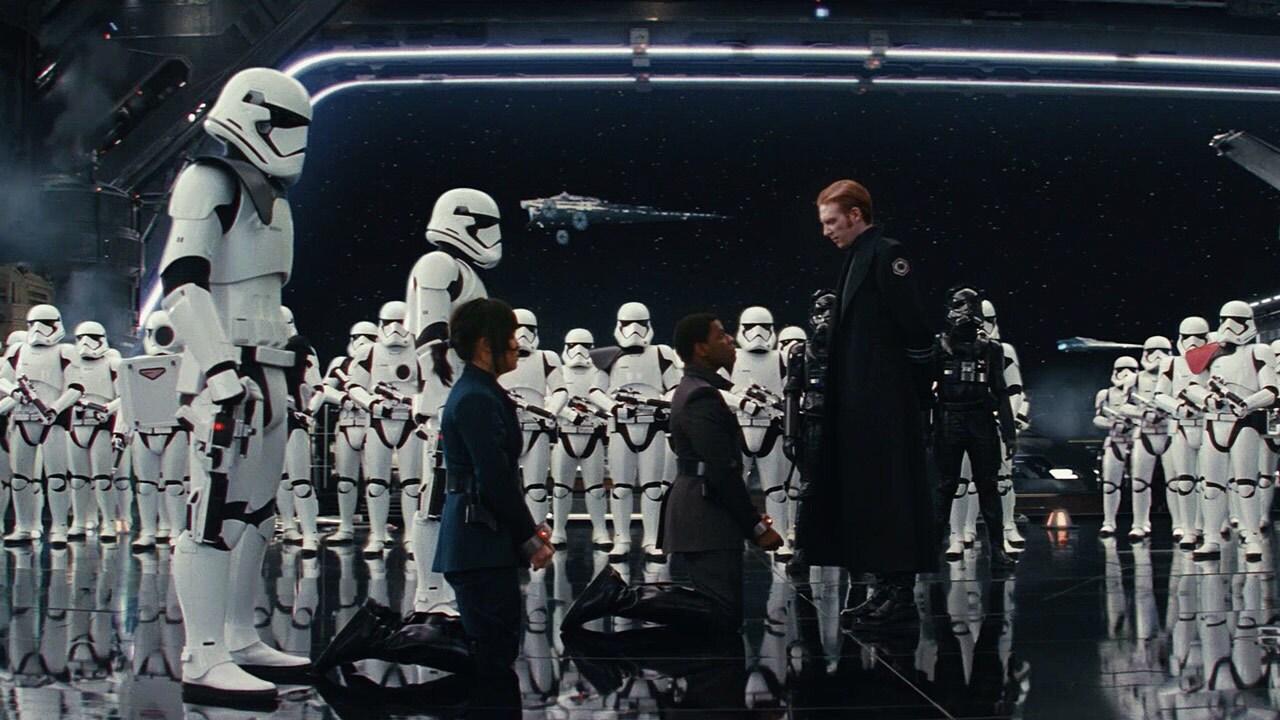 Alerted to the presence of intruders aboard the Supremacy, Hux arrived to find Rose Tico and the ...