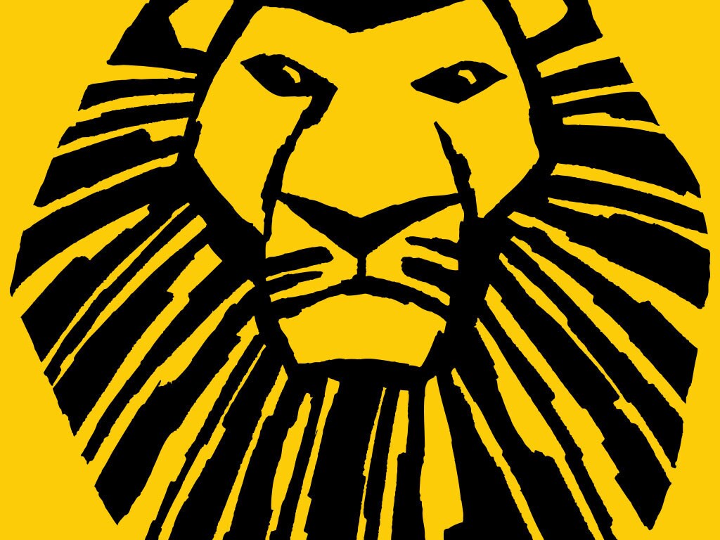 Image of The Lion King theatrical's illustrated lion.
