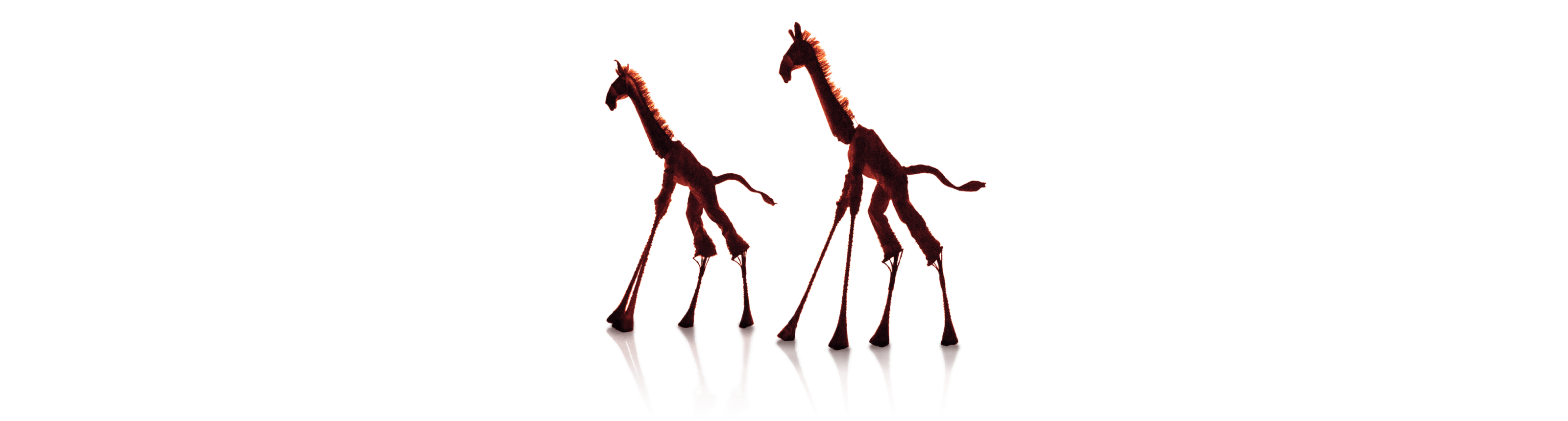 Imagery of two giraffes from the show