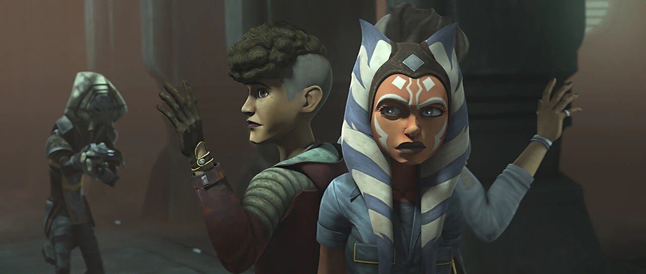 Trace and Ahsoka Tano in The Clone Wars