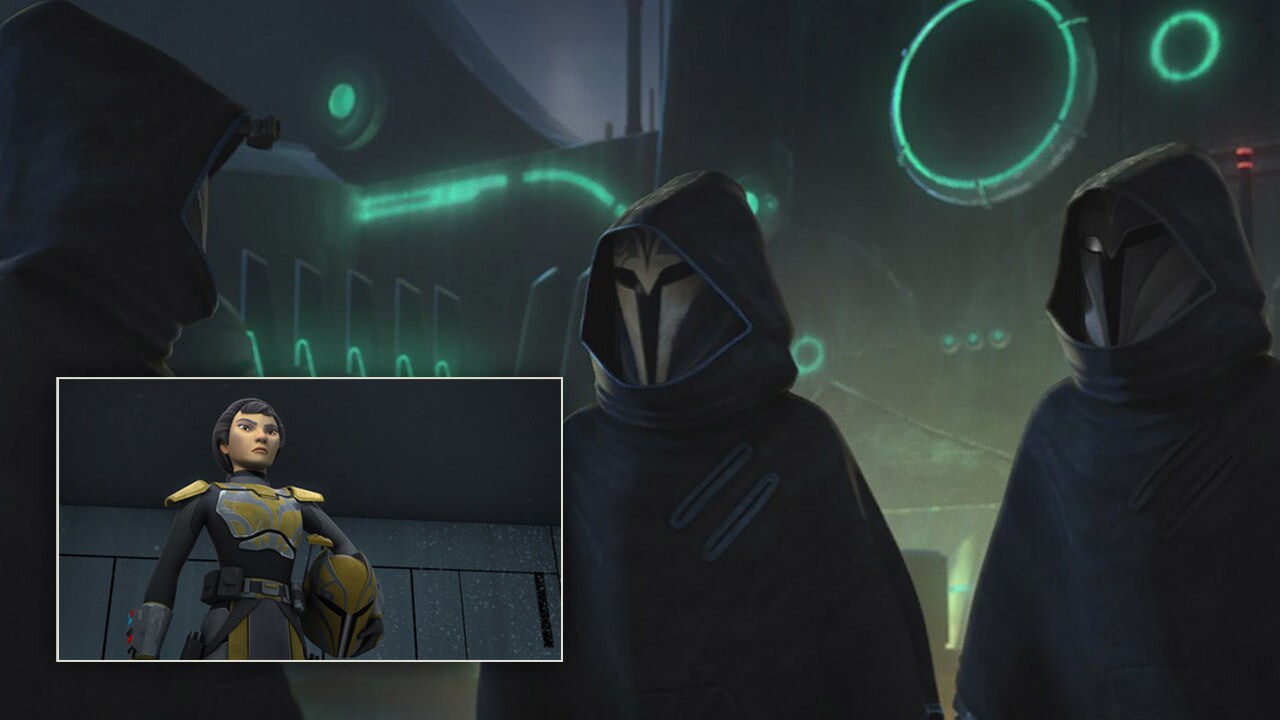 Ursa Wren, mother of Star Wars Rebels hero Sabine Wren, can be seen flanking Bo-Katan.