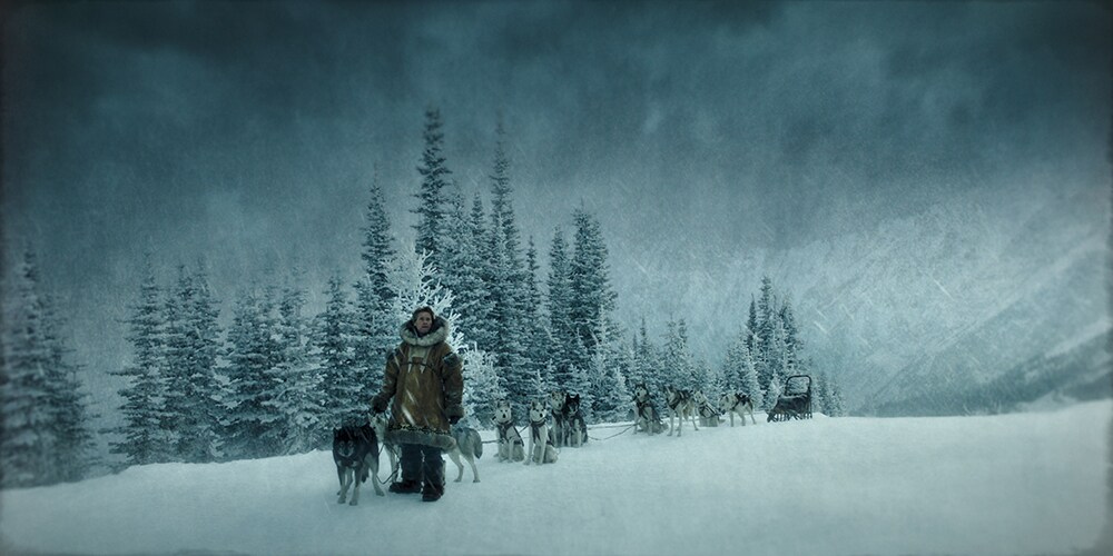 Togo dogsled team and Leonhard Seppala on Serum run in 1925