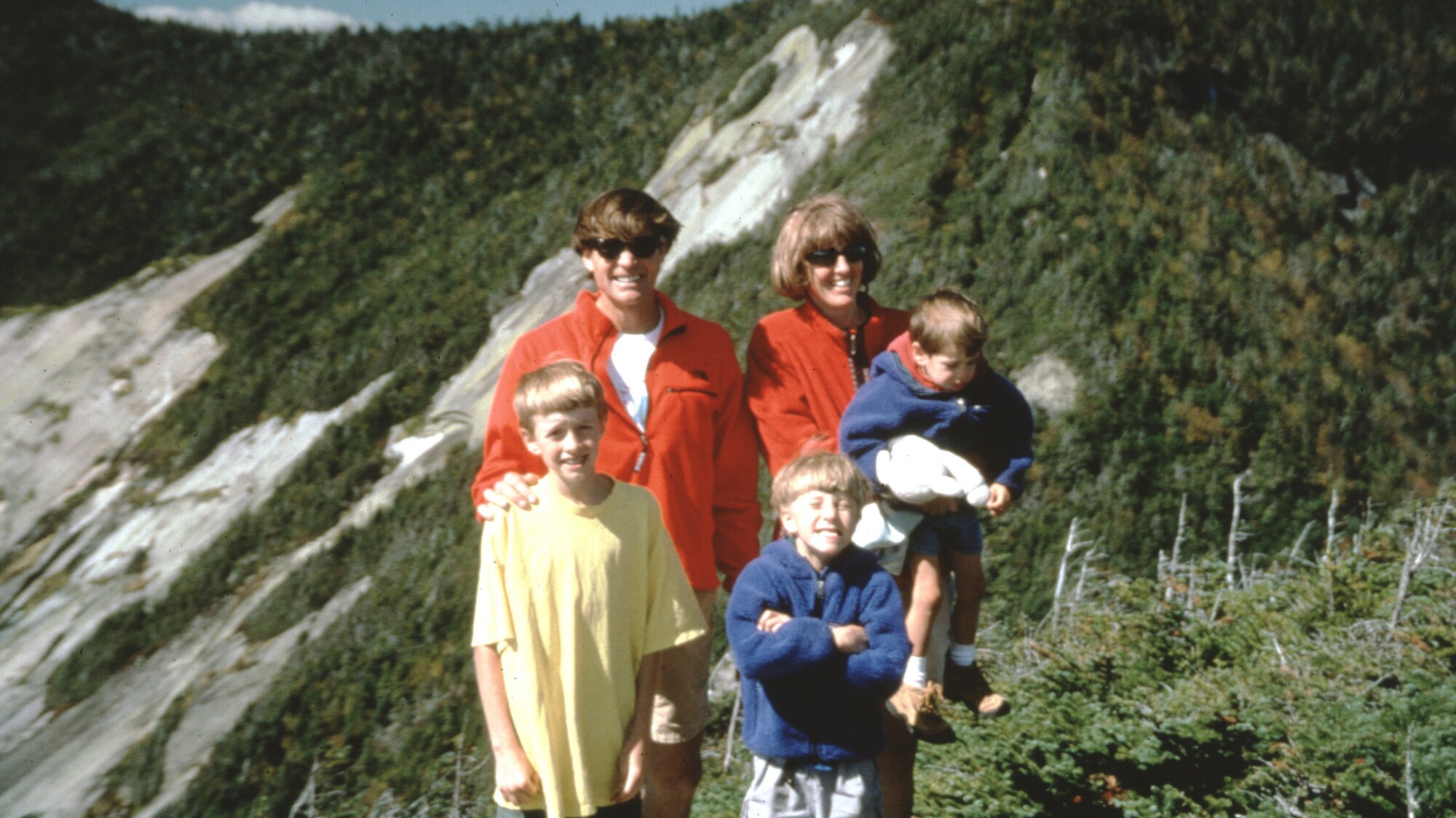 Alex Lowe, Jennifer Lowe and their sons Max, Sam and Isaac stand for a family photo the year before Alex’s death. (Courtesy Max Lowe)