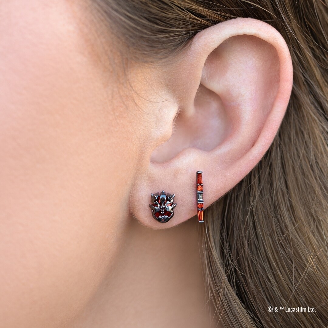 Darth Maul Gunmetal Studs by Girls Crew