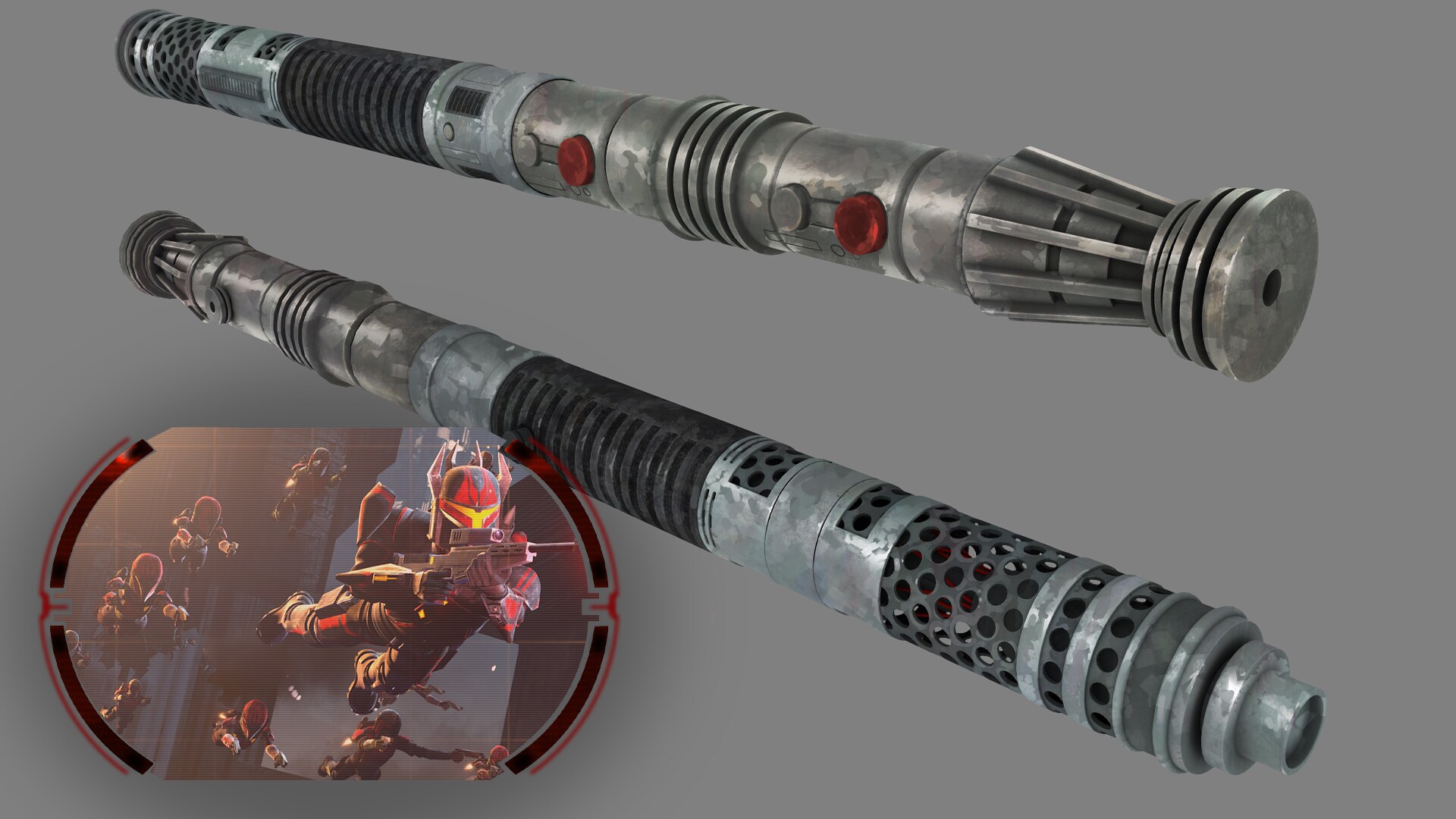Maul's lightsaber concept art by Chris Madden.