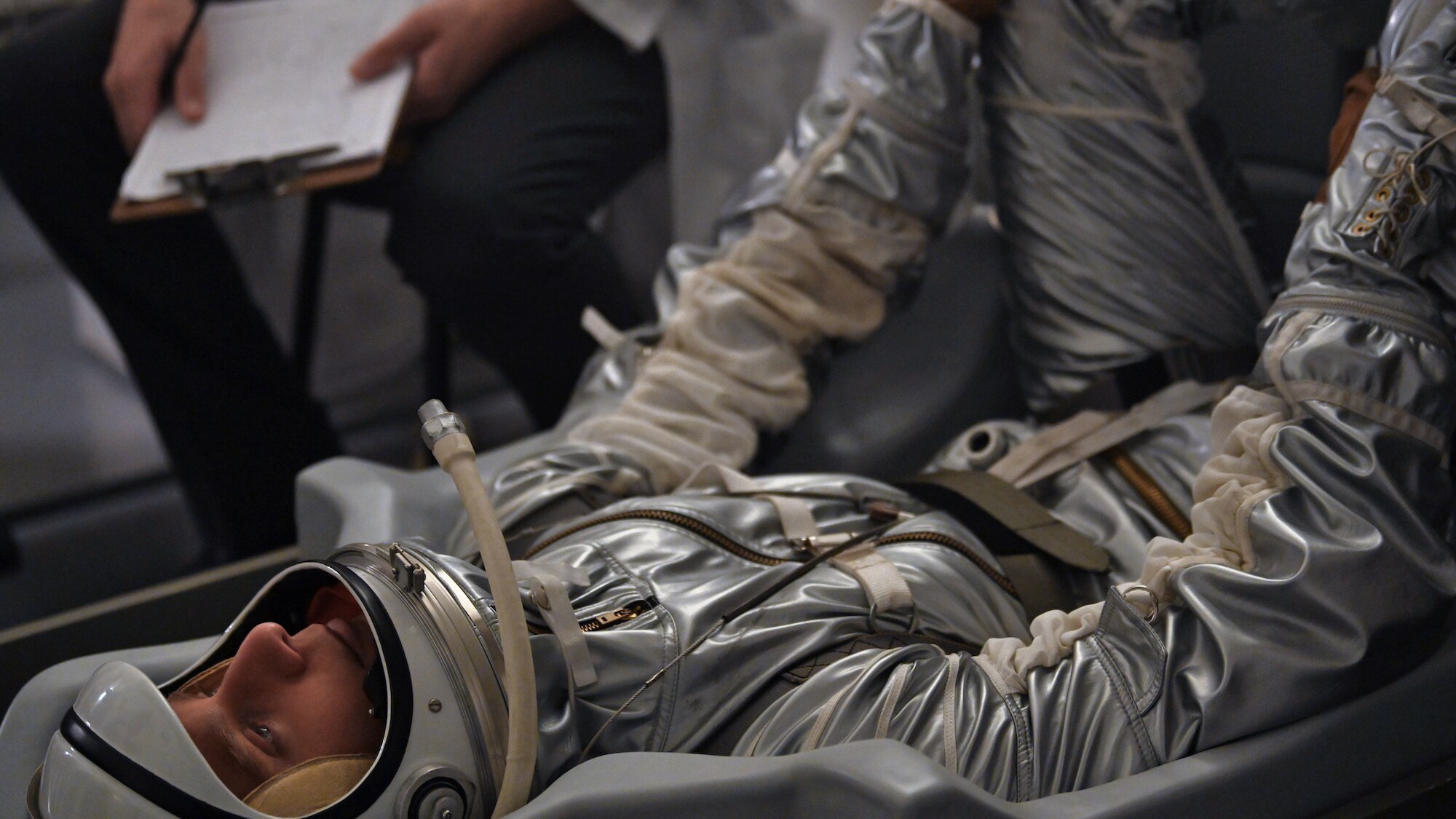 Alan Shepard, played by Jake McDorman, in space suit in National Geographic's THE RIGHT STUFF streaming on Disney+. (National Geographic/Gene Page)