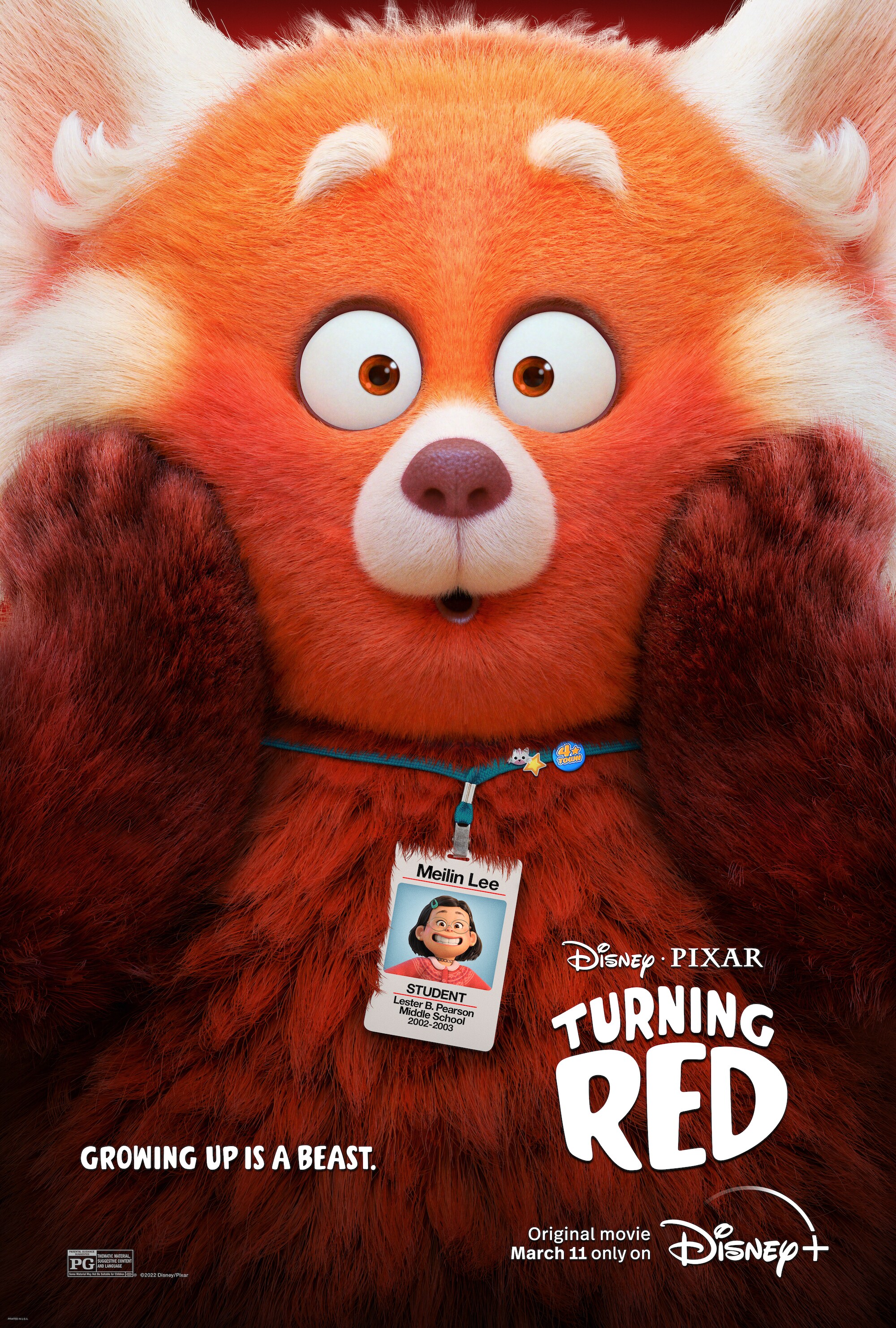 One of a few Turning Red poster available in the media kit page of Turning Red.