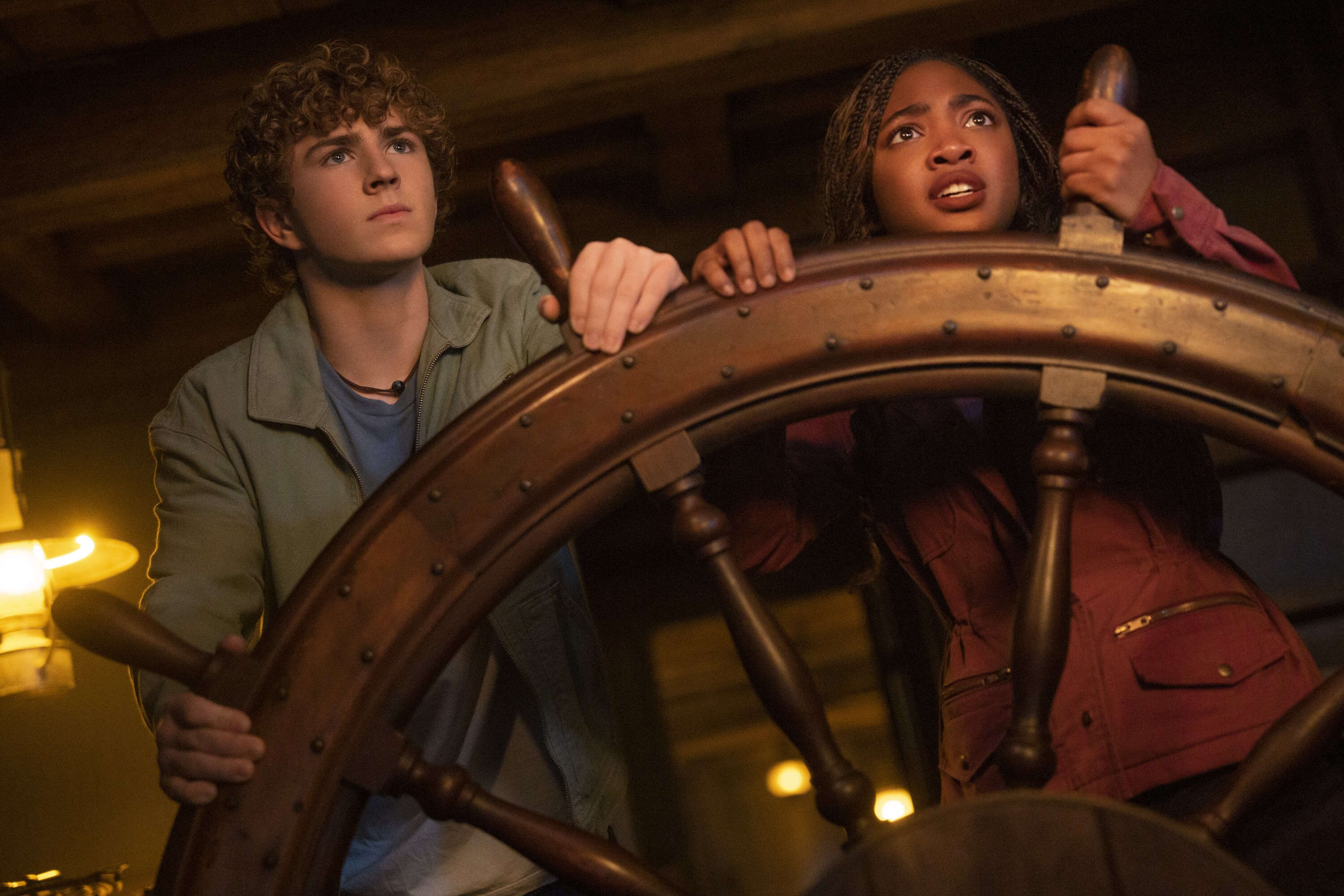 PERCY JACKSON AND THE OLYMPIANS - ìEpisode 204î (Disney/David Bukach) WALKER SCOBELL, LEAH SAVA JEFFRIES