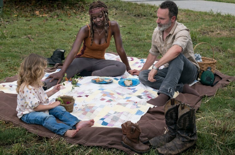 Rick, Michonne e Judith