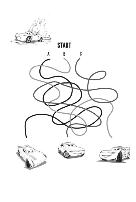 Cars 3 Sand Racing Activity Sheet