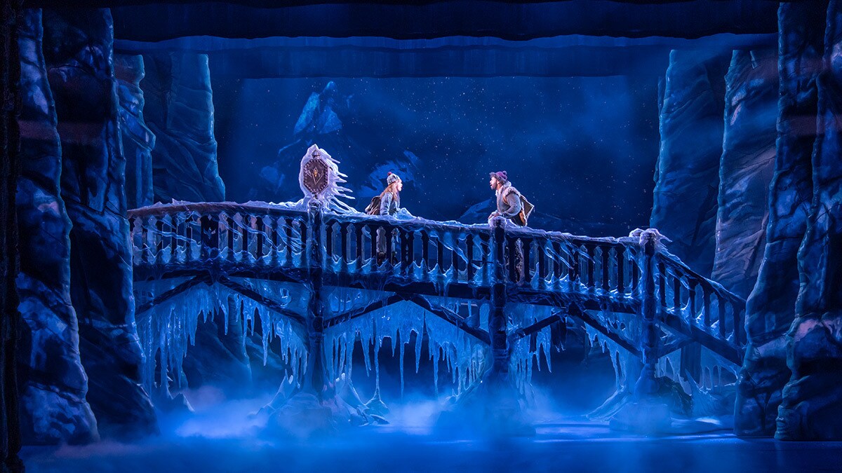 Anna and Kristoff on the Ice Bridge.