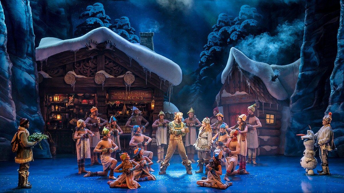 The London cast of Frozen on stage