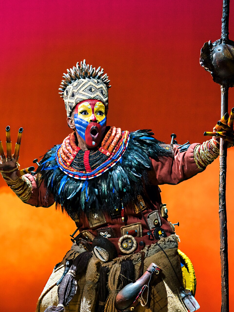 A performer in The Lion King the Musical