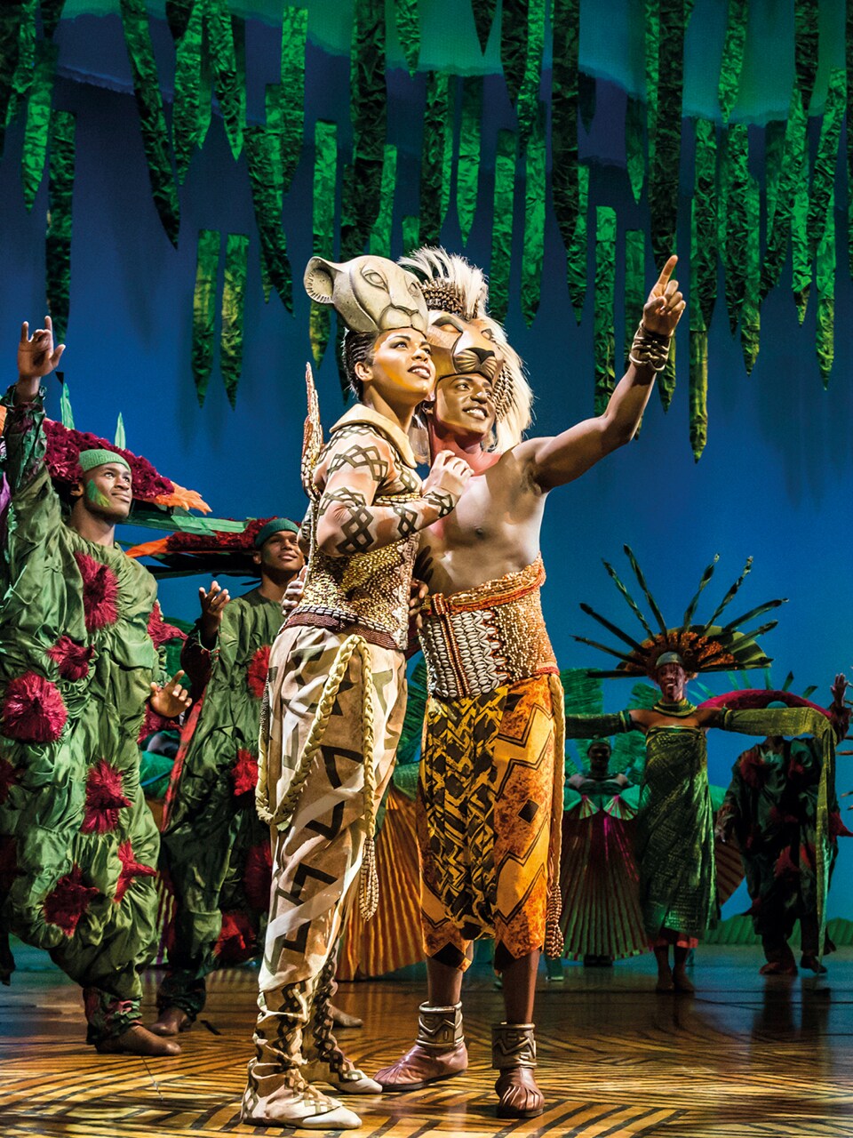 The Lion King the Musical actors on stage