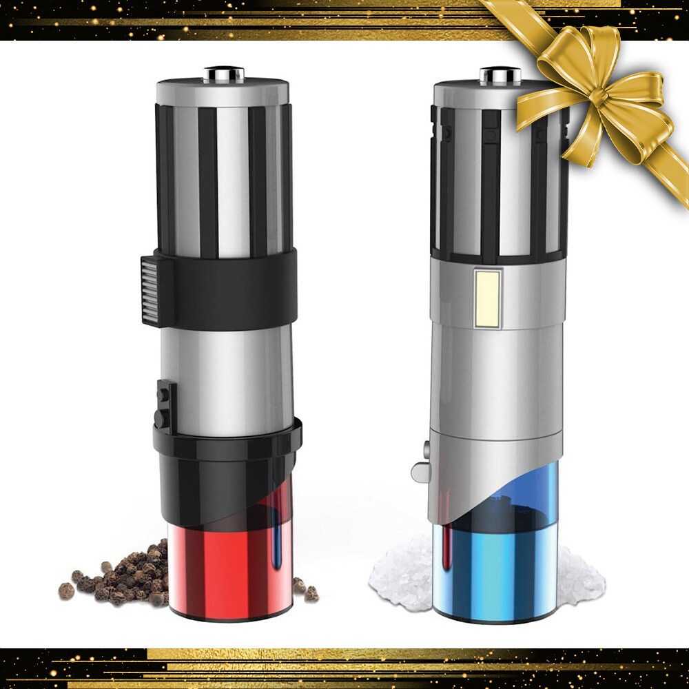 Lightsaber Electric Salt & Pepper Mill Grinder Set - Uncanny Brands