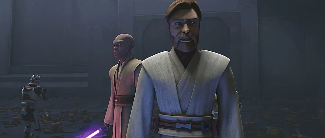 Obi-Wan and Mace Windu from The Clone Wars episode, "Unfinished Business" 