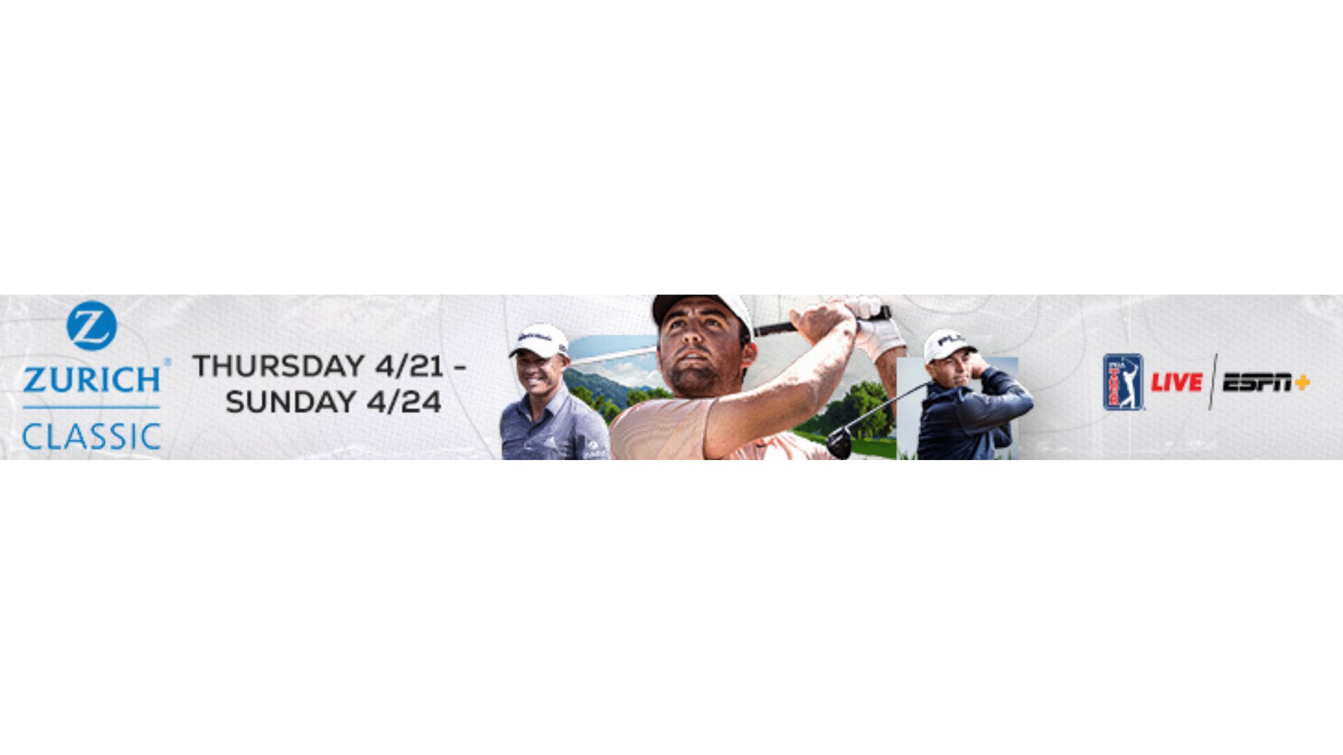 Exclusively on ESPN+: PGA TOUR LIVE Four-Stream Coverage of Zurich Classic of New Orleans at TPC Louisiana