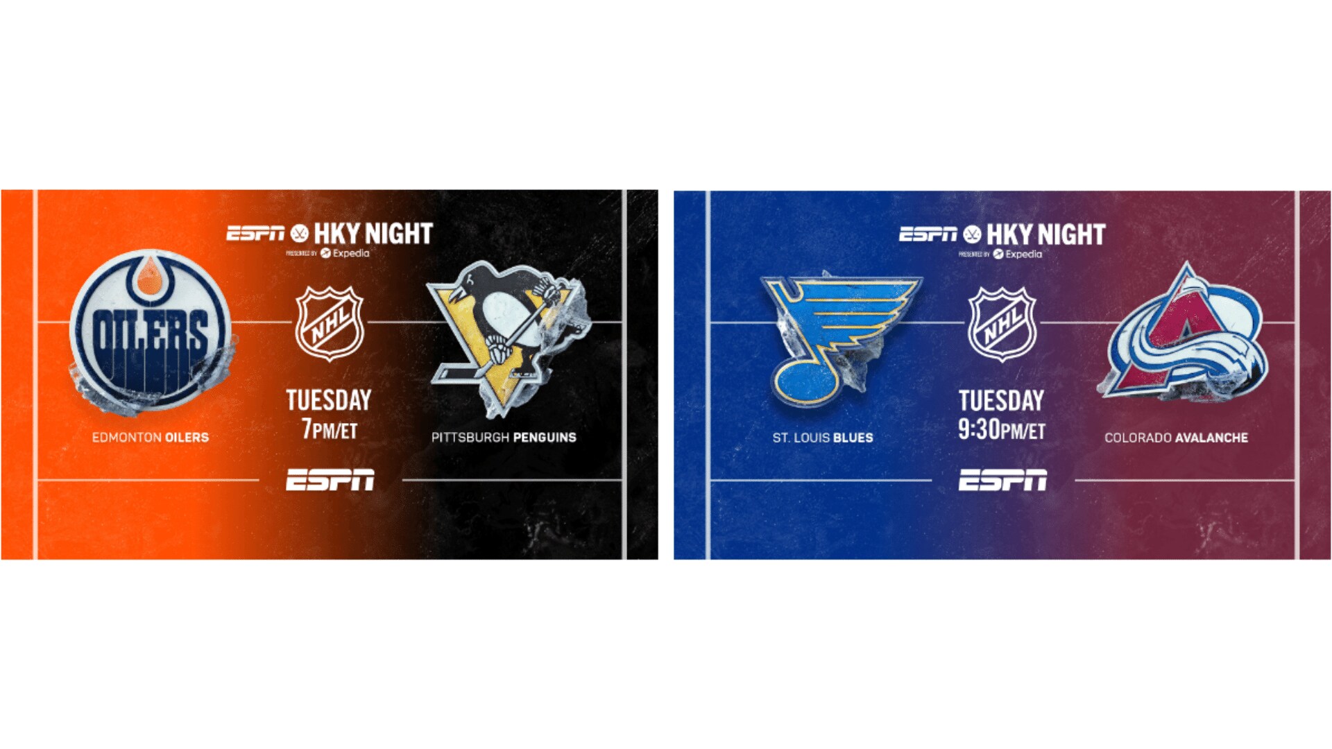 NHL Rush to the Playoffs Exclusively on ESPN, ESPN+ and Hulu:  Three National Hockey League Games Monday, Tuesday Night