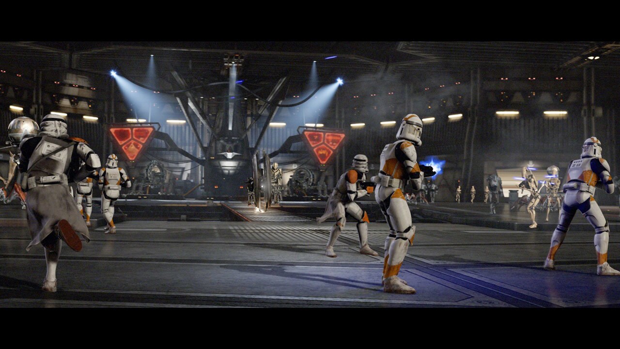 Meanwhile, Commander Cody’s forces stormed the Separatist hideout, destroying the droids that had...