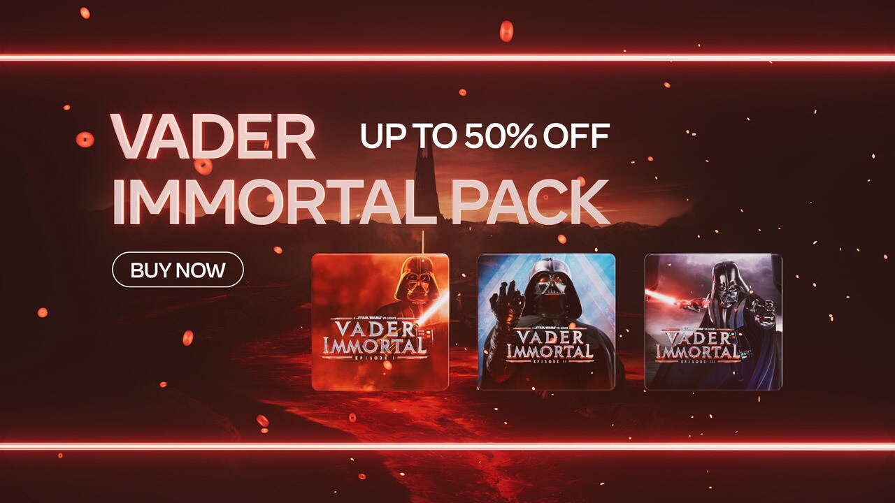 Promotional image featuring Vader Immortal key art.