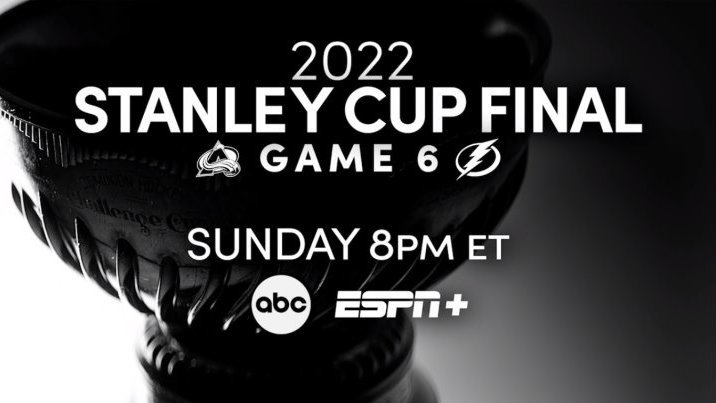 The 2022 Stanley Cup Final Continues Sunday with Game 6 at 8 p.m. ET on ABC and ESPN+