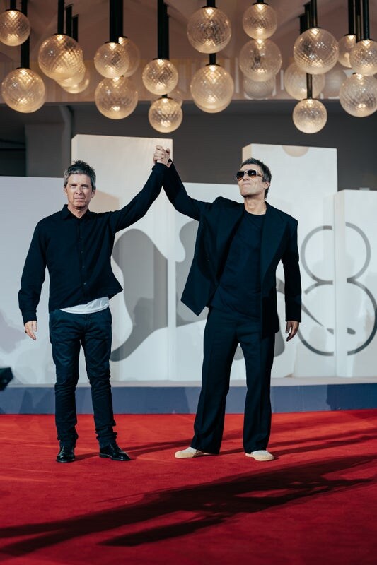 Liam and Noel Gallagher on the Red Carpet of Venice International Film Festival