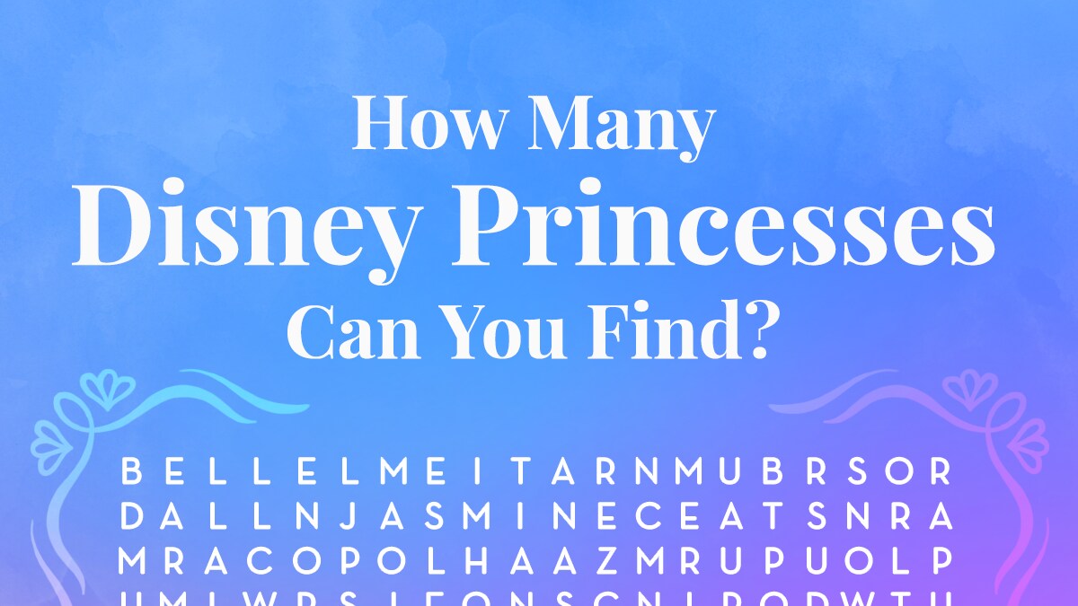 Disney Princesses Word Search Puzzle