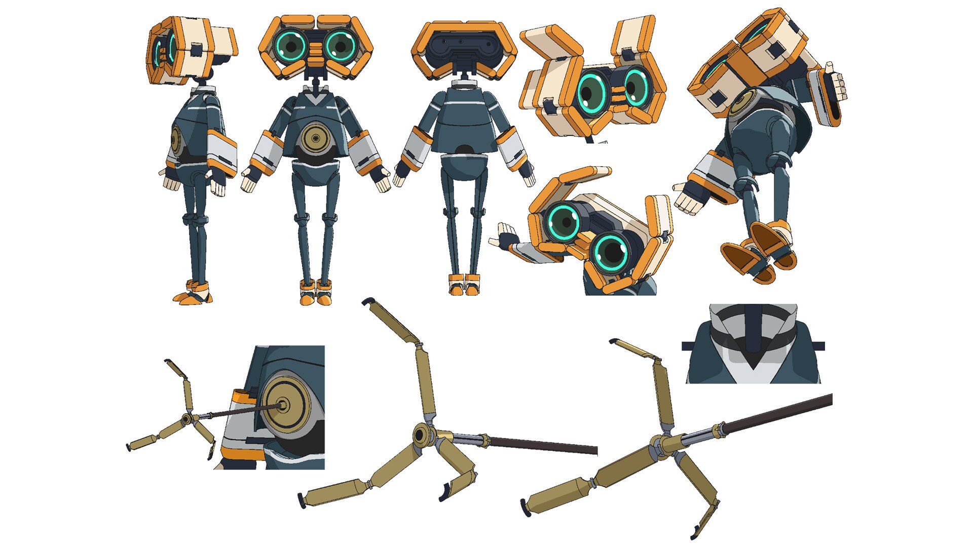 Concept artists gave Teto's body plating a design reminiscent of a butler's tuxedo to reflect his...