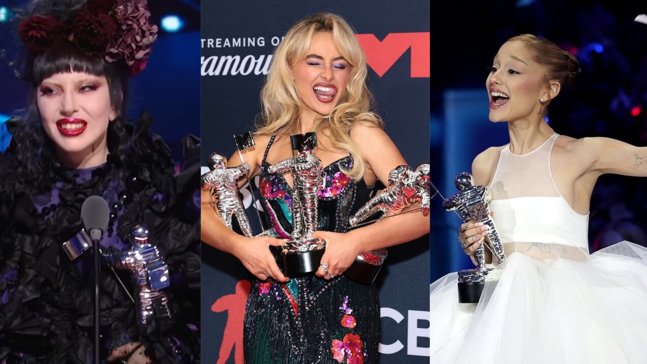 Lady Gaga, Ariana Grande y Sabrina Carpenter grandes ganadoras en los VMAs 2025