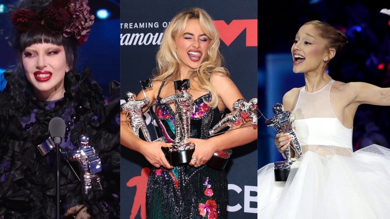 Lady Gaga, Ariana Grande y Sabrina Carpenter grandes ganadoras en los VMAs 2025