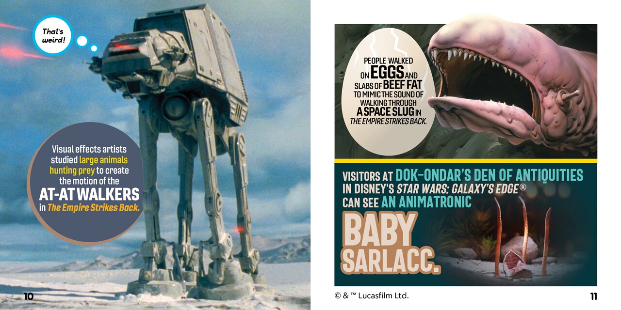 Weird But True! Star Wars spread 5 on AT-ATs and the sarlacc.