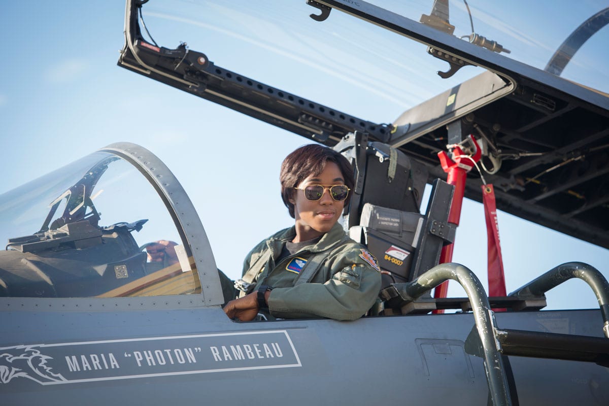 Lashana Lynch as Maria Lambeau in Captain Marvel