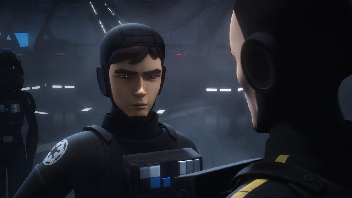 Wedge Antilles talking with Vult Skerris