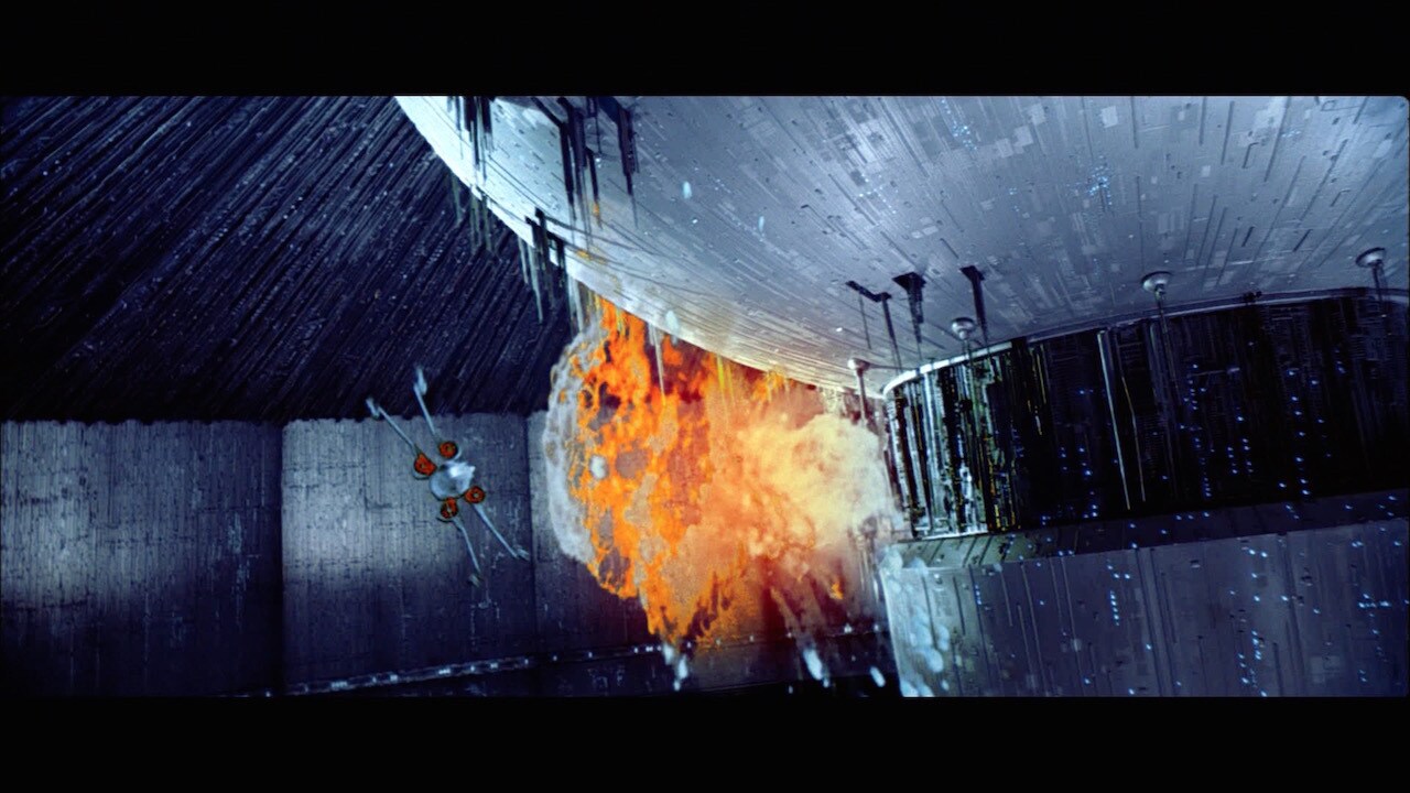 Once Han’s commandos brought down the shield generator protecting the Death Star, Wedge flew into...