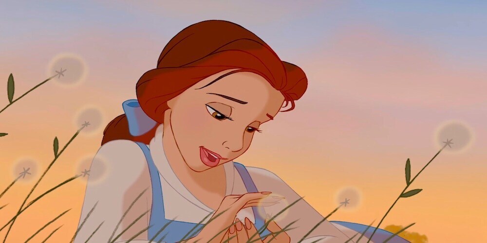 Belle from the animated movie "Beauty and the Beast"