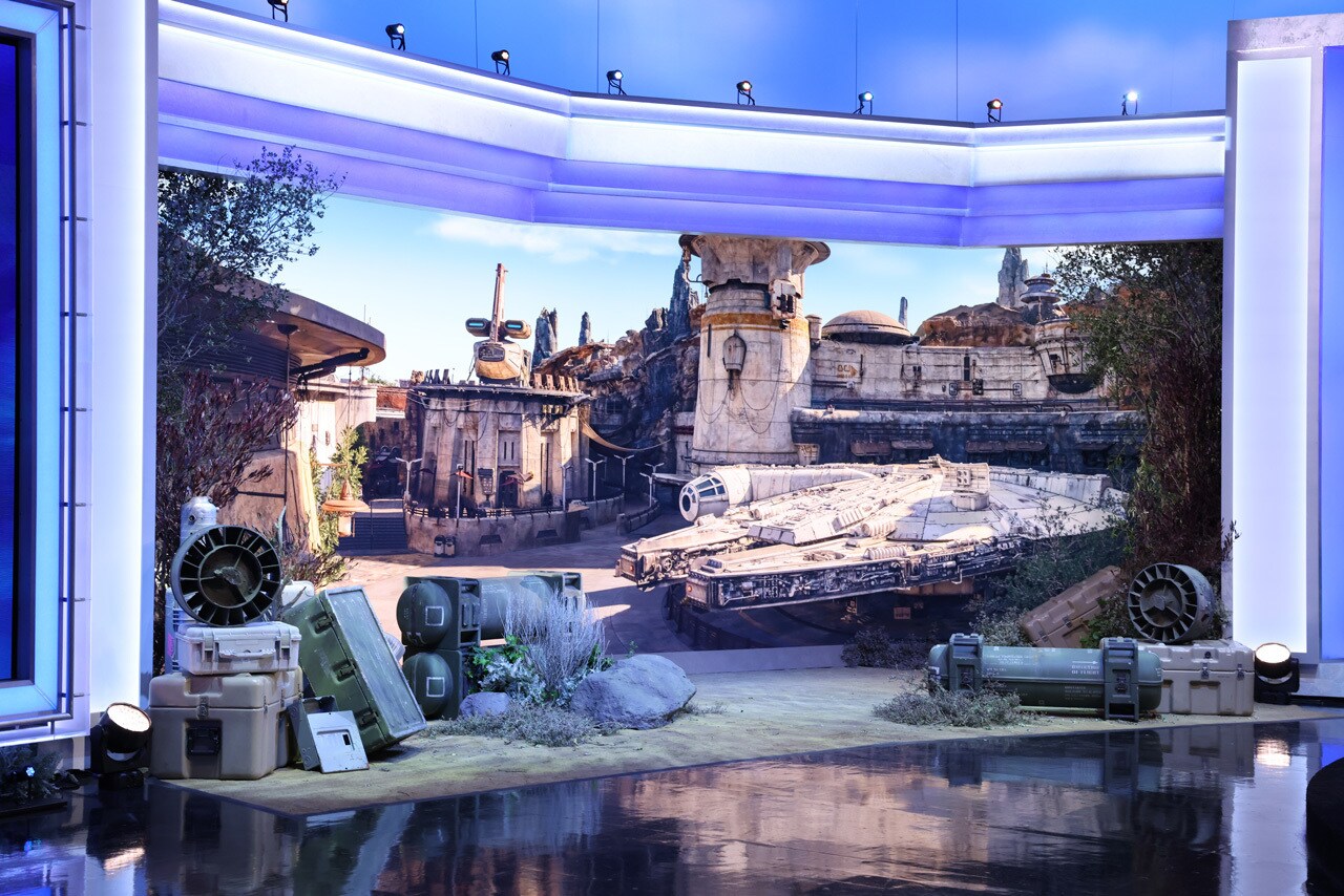 The Millennium Falcon on set of Wheel of Fortune's Galactic Celebration