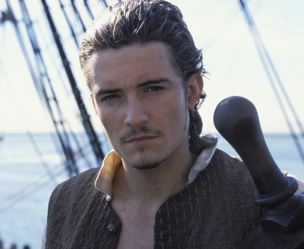 Will Turner (played by Orlando Bloom) in the film "Pirates of the Caribbean"